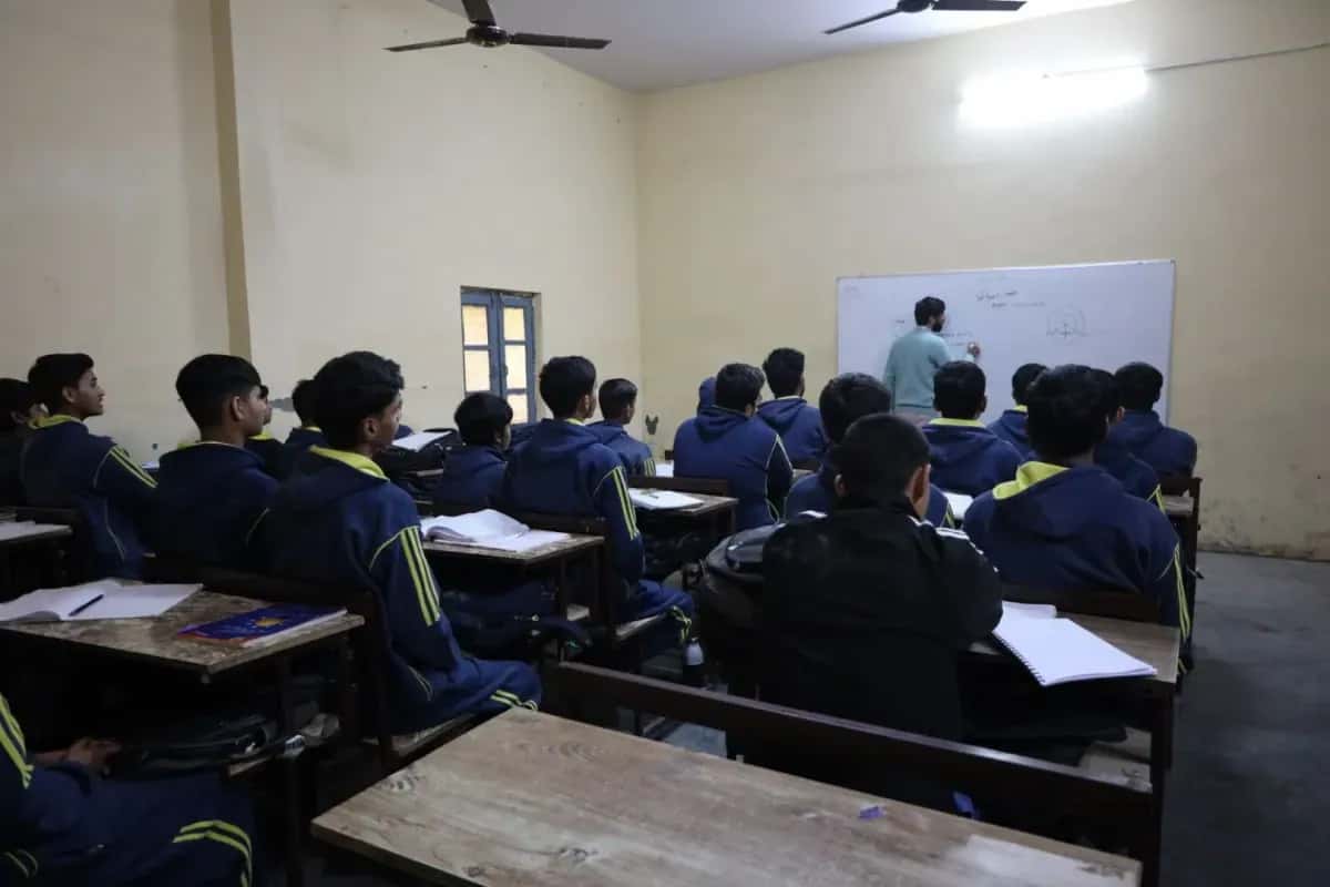 Teacher taking a class